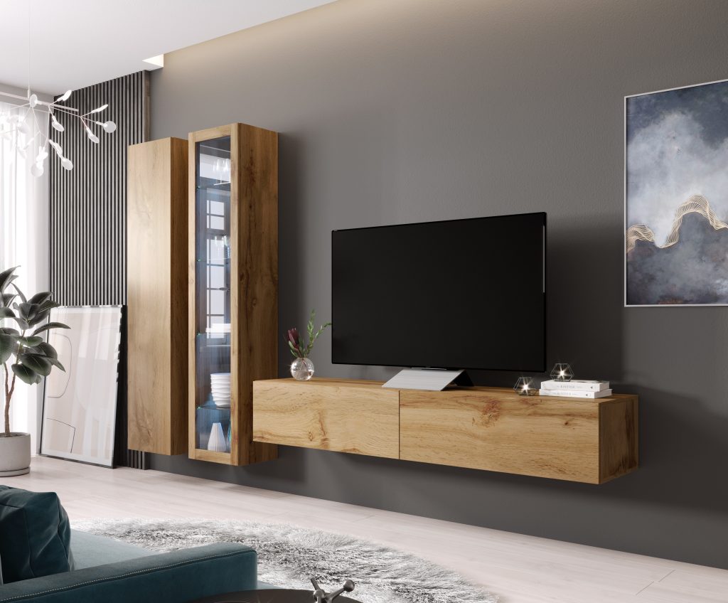 Tv meubel met 2 kolomkasten (verschillende kleuren)